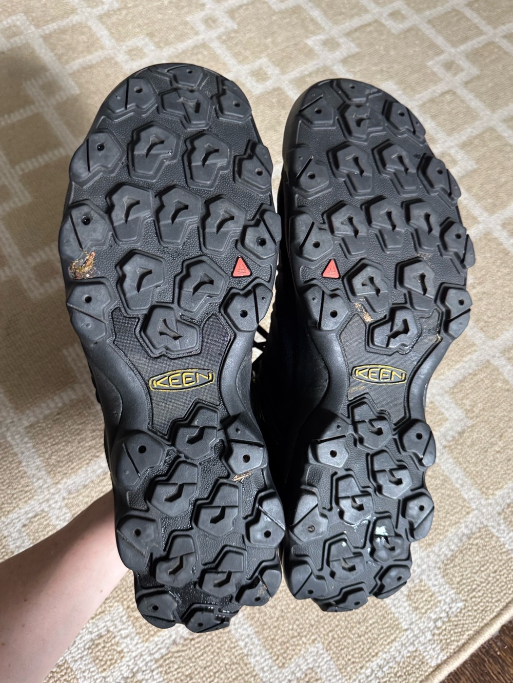 KEEN Venture Waterproof Hiking Trail Shoes Black Yellow Size 13 - Picture 3 of 15